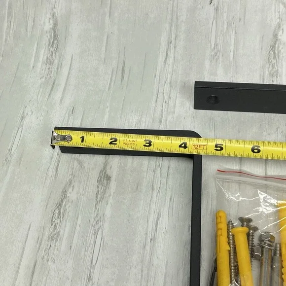 Heavy Duty Metal Shelf Brackets L Shaped Clear Coated Approximately 8X4X1" Set 2 - Picture 7 of 12